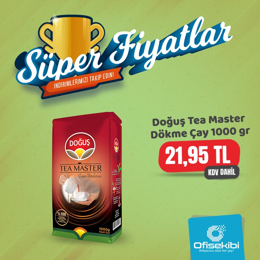 Haftanın süper fırsatlarında bu hafta Doğuş Tea Master Siyah Çay Süper fiyatlarıyla sizleri bekliyor 🤗🤩☕ #Ofisekibicom #HaftanınFırsatları #DoğuşÇay #Çay #Tea #indirim #Kampanya bit.ly/2ElXOQK