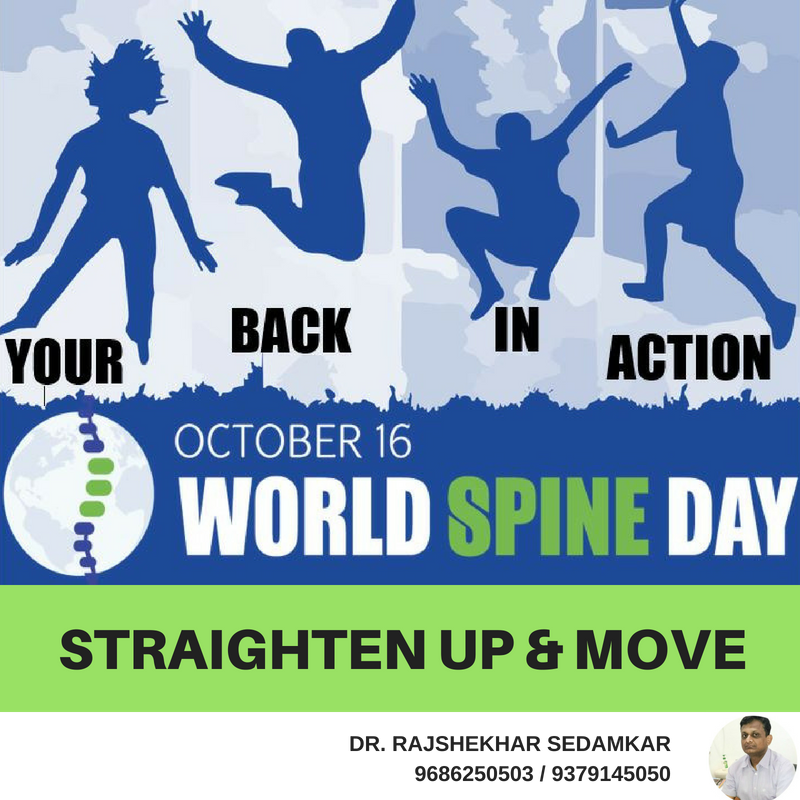 DrSedamkar's tweet photo. #WorldSpineDay raises awareness of spinal disorders. This year, our goal is to inform, educate and inspire people to prevent pain and disability by engaging in physical activity - Get #YourBackInAction! https://t.co/qUYLISzldN