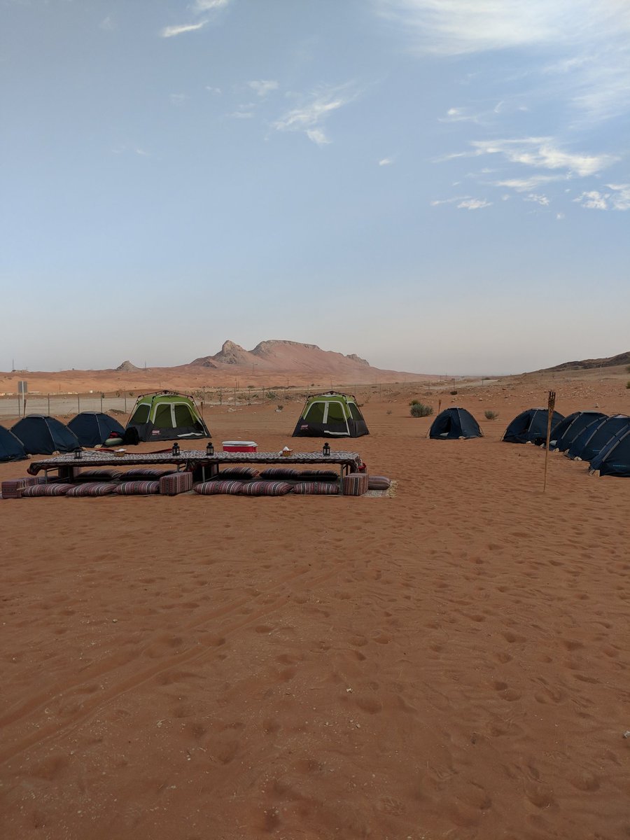 TanyaKhanijow's tweet photo. Day 1 in Sharjah after check in and luggage drop was all about Desert activities! Camping, Barbecue, hill views and dune bashing. There's so much you can do in Mleiha Archeological Centre. A must visit I would say. #sayadventure #sayfun #saysharjah @sharjahtourism https://t.co/kyaaE5RCzY