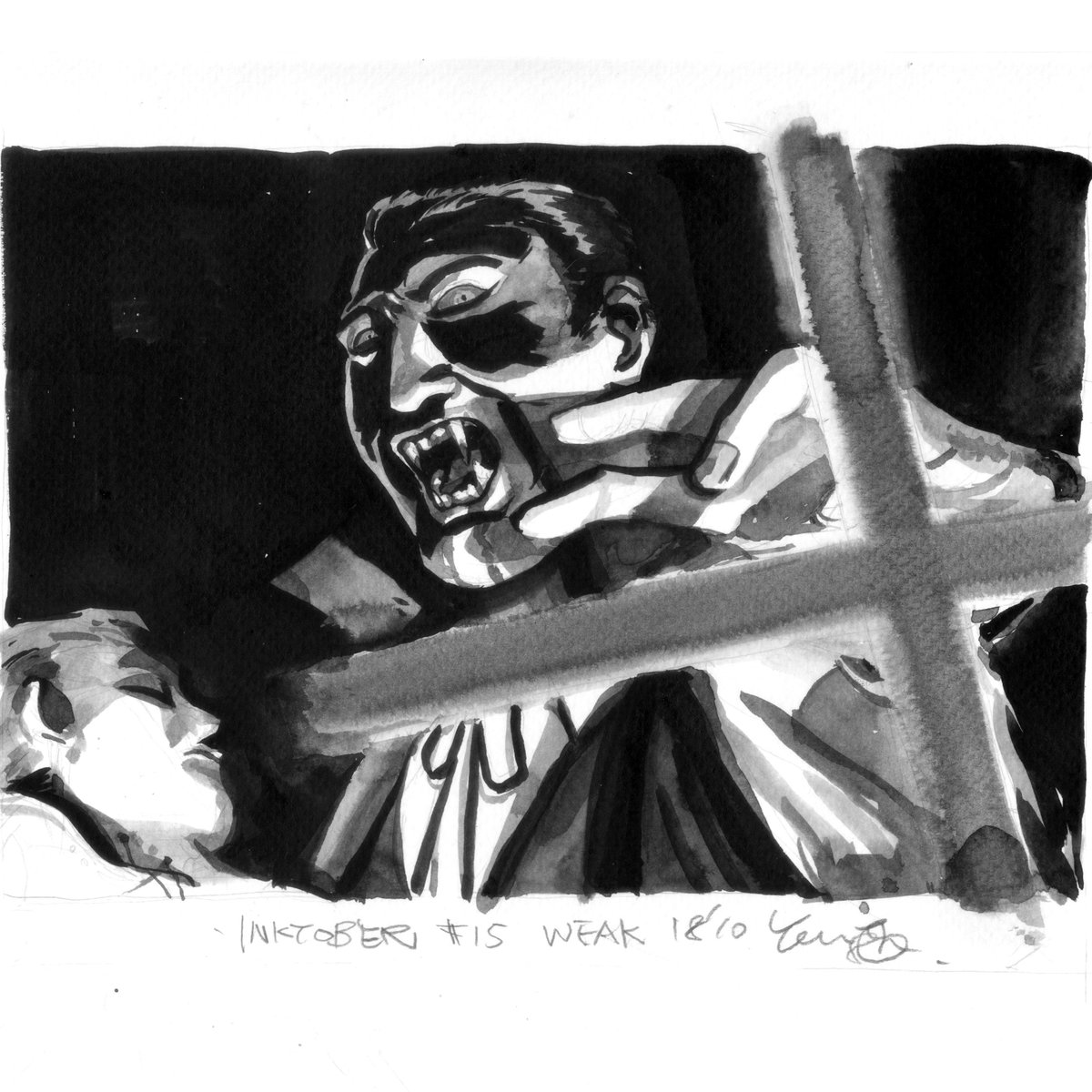 ouou0704's tweet photo. #inktober #inktober2018 
Day 15-Weak
Those hunters used the girl as a bait... https://t.co/8D5y5htWDZ