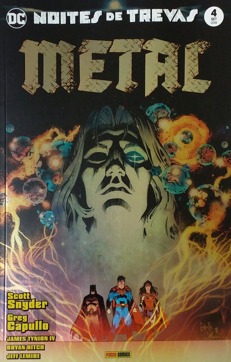 AquinaBanca's tweet photo. Noites de Trevas: Metal #4 - Panini Comics - Setembro de 2018

#comics #quadrinhos #gibis #dccomics #dcsagas #noitesdetrevasmetal #darknightsmetal #justiceleague #superman #batman #wonderwoman  #thesandman #gregcapullo #instacomics https://t.co/0N4UxFmbA5