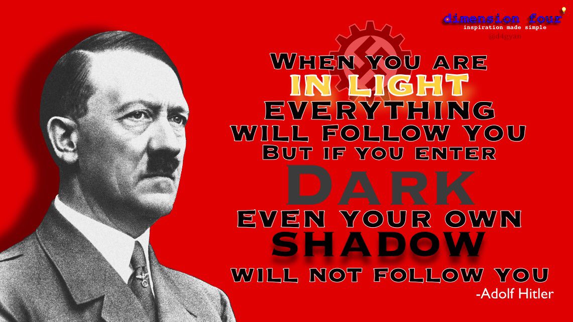 d4gyan's tweet photo. Whole world is in dark. All required is a little spark. @adolfhitler330 @adolfhitlerbro @Desi_Hitler_Ji #MondayMotivaton #JoyTrain #SelfEsteem #InspireThemRetweetTuesday Adolf Hitler https://t.co/QXewIVGIR6