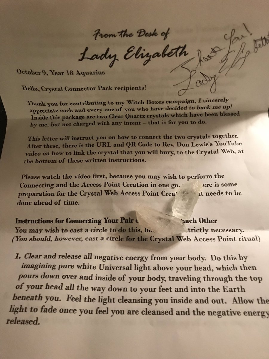writemagicwitch's tweet photo. Got my crystals!! Thank you @WitchandfamousA! @EdwardHubbard @WitchSchool #crystalweb #crystals #magic #witch https://t.co/Lh3QvowTkq