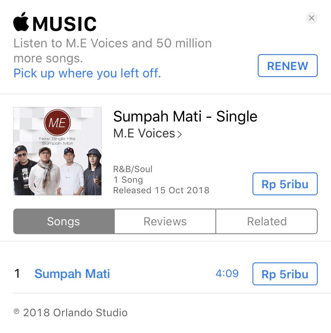 myDidan's tweet photo. Hi Guys , numpang promo yes. Single M.E terbaru setelah 20 tahun โtertidurโ udah bisa didengerin & download disini ya ! semoga suka. Dan boleh juga follow istagram kami @mevoices / twitter @me_vibes ENJOY ๐ #supportmusikindonesia #sumpahmati #MEvoices https://t.co/ptkq3S5kza