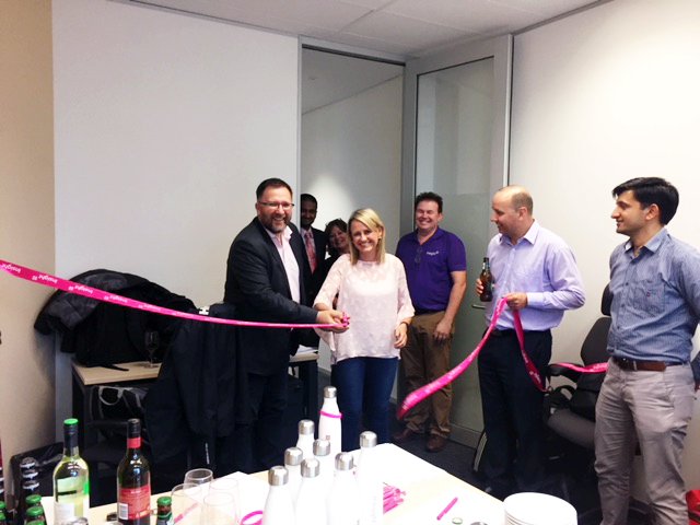 Ignia_AU's tweet photo. Thrilled to have welcomed our new Sydney CBD office space on Friday - from ribbon cutting, to building tour, to office drinks and dinner! #growing #makeworkawesome https://t.co/PTLy0lroYE