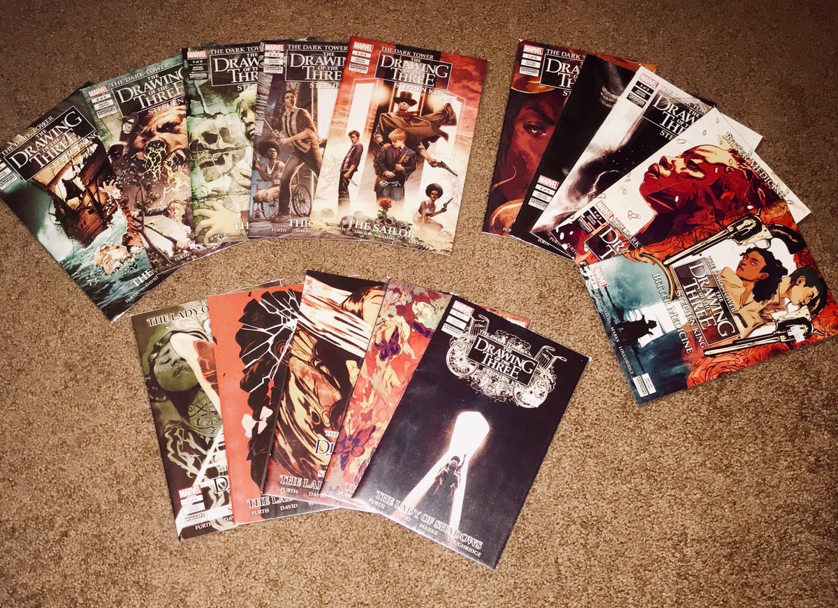 DarkTowerRadio's tweet photo. When you hit up your comic shop and realize how behind you are on #Marvel #DarkTowerComics you empty the place out. -Jeremy https://t.co/4oOCeXl2Un
