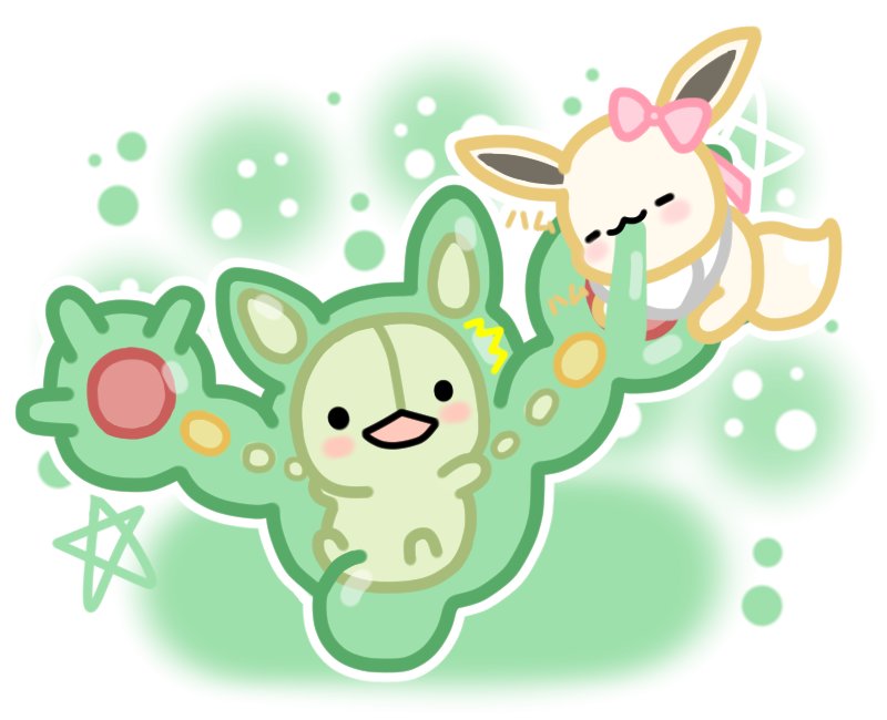 Mocona ㅅ O 本日のイラスト ポケモン O マフラー むにゃぁ 青りんご味ぃ ランクルス おいこら 起きろ