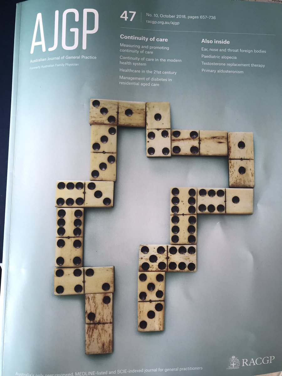 This month’s @AJofGP on the critical value of continuity of care with guest editorial and great article by @wrightdrmc #continuity #gp #gpdu #primaryhealthcare #PrimaryCare