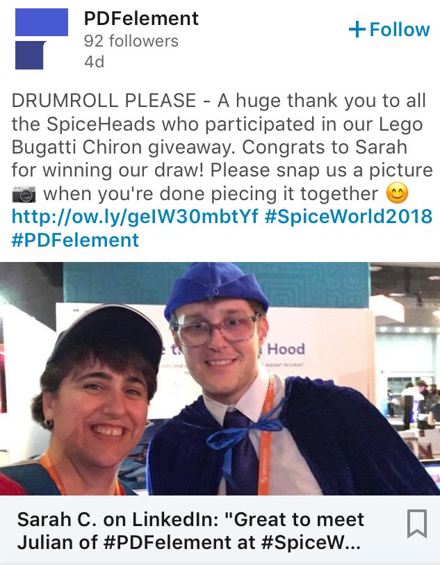 BatMelek's tweet photo. Thank you #PDFelement for the awesome LEGO prize giveaway! So much fun meeting the team in person at #SpiceWorld2018 https://t.co/HP9zTEFtjK