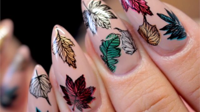 nailsmag's tweet photo. Autumn Leaves Stamping Nail Art Tutorial: Keywords fall nail art   nail art   stamping    Follow @nailsmag on Twitter https://t.co/DszX9Rgx5s https://t.co/H2Iko4e2cU