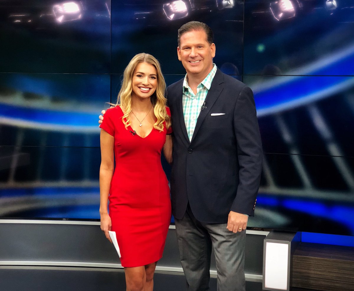 ItsRachelHolt's tweet photo. I’ve been fortunate to meet many awesome people in this industry but @TomLeyden sticks out as one of the nicest. I had a blast being on @boston25 on one of the crazier nights in Boston sports! #2TVs #HappyFans ⚾️🏈 Thank you Tom &amp; @Chad_Amaral! https://t.co/9jRHjbQoBH
