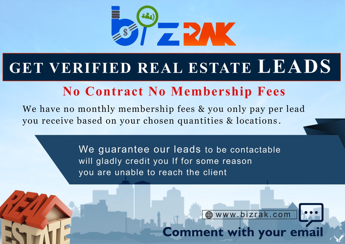 BizrakWeb's tweet image. All leads are email verified to ensure a level of quality and interest in your business or services.