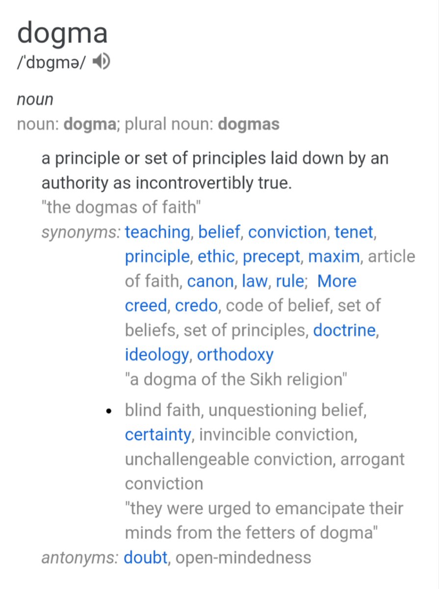 WordZoned's tweet photo. Dogma: a principle or set of principles laid down by an authority as incontrovertibly true

#wordoftheday #wordzoned #MondayMotivation https://t.co/YUvLhHoXSl