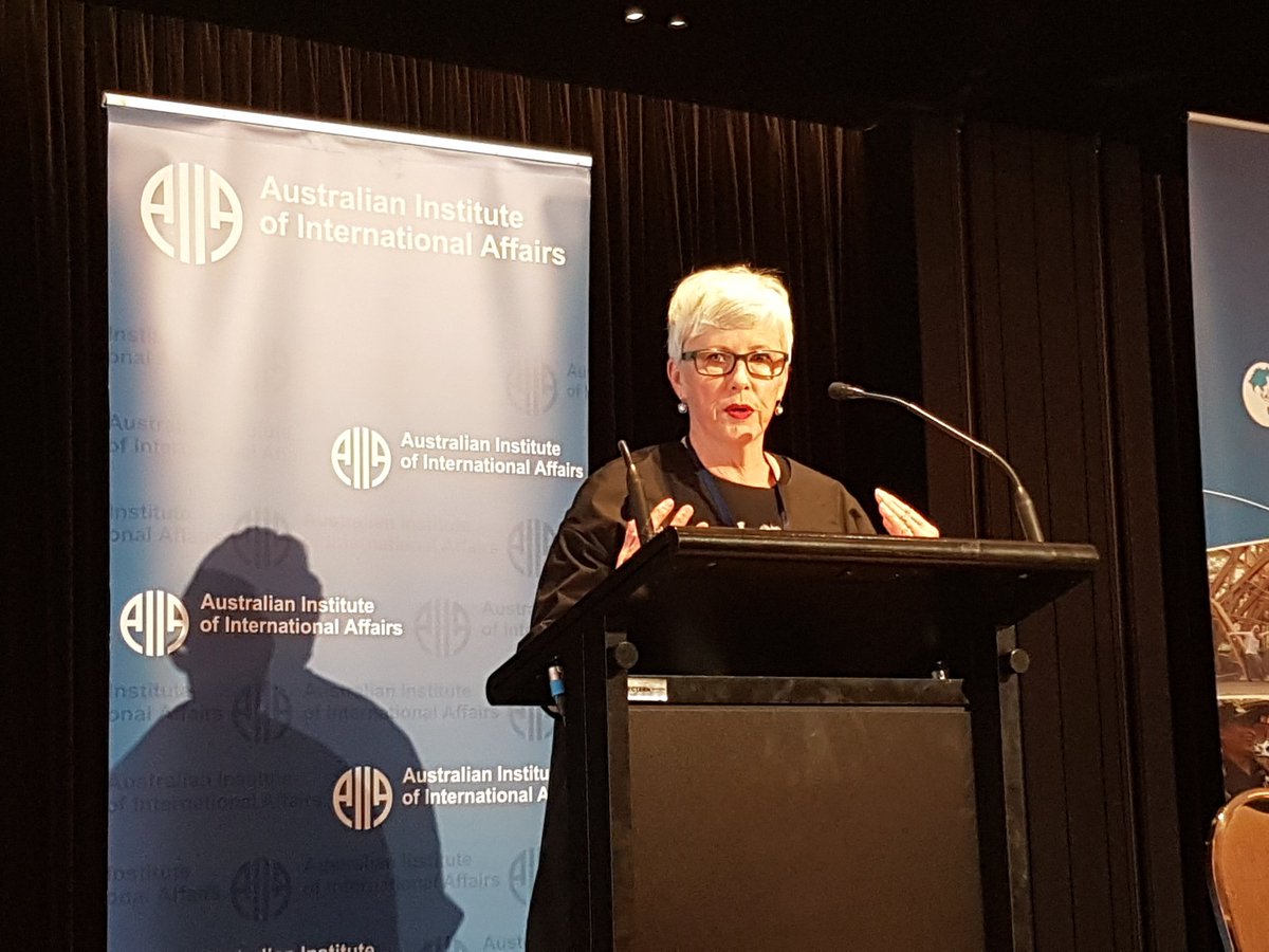 Reality check from @ChristineMilne : 'we live in a finite world.' Great to see someone put climate change as a central priority rather than something tacked on the end. @AIIANational #AIIA18