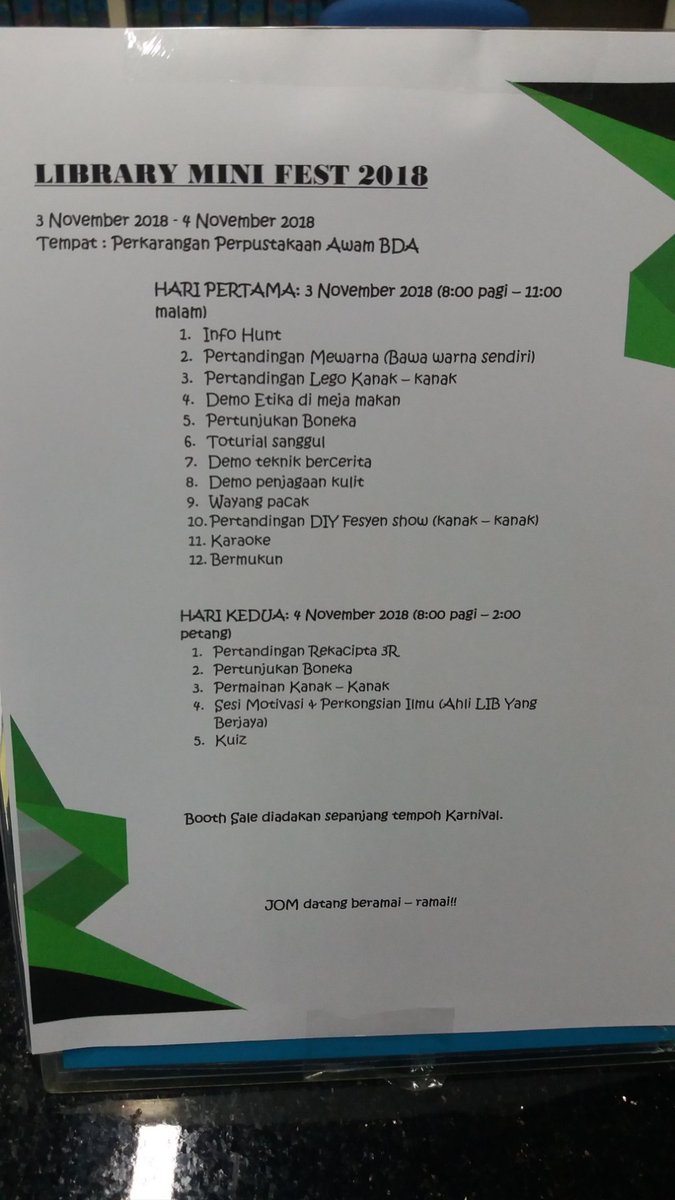 Safwan Hanif On Twitter Library Mini Fest 2018 Bdalibrary Bintulu Minifest