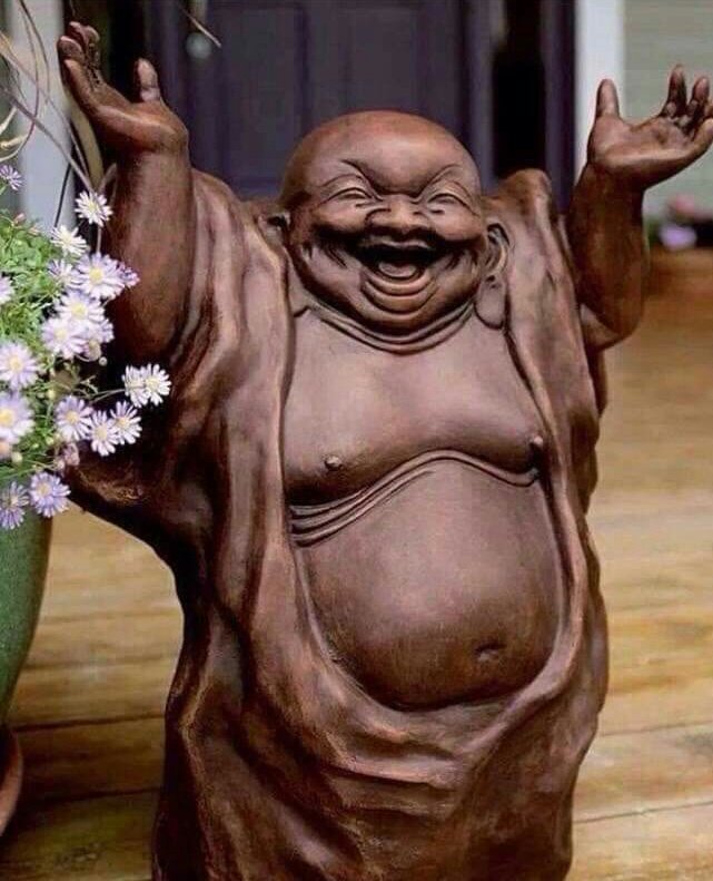 MayStreet_BW's tweet image. The Japanese say that everytime we RT this smiling Buddha, we receive money and good news!
