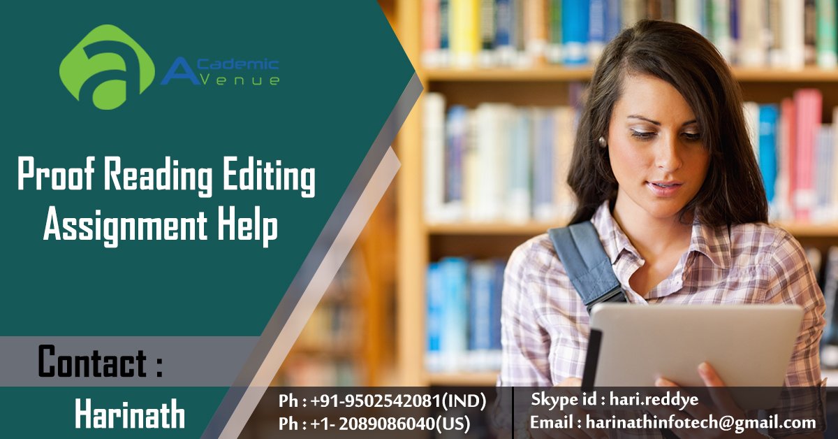 academic_avenue's tweet image. j.mp/2PRgwBI
#AcademicAvenue provides #ProofReadingAssignmentHelp. Our Assignment help tutors are experts in giving you best assignment solutions, and help the students in getting good grades.
#AssignmentWritingHelpService
#ProfessionalProofreadingServices