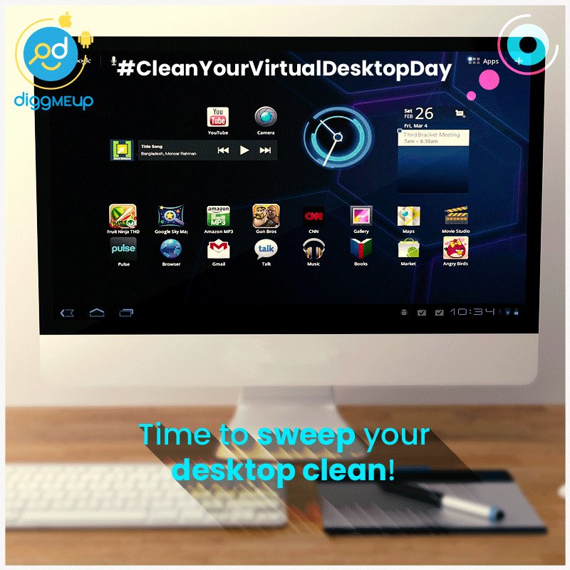 diggmeup's tweet photo. 💻Time to sweep your desktop clean!💻😀 Tag your friends and kickstart your week by organizing your desktop! #CleanYourVirtualDesktopDay #october15 #clean #tidy #celebrate #dreamclean #desktop #laptop #PC #electronics #tablets #smartphone #socialmedia https://t.co/PeGDTbTDqC
