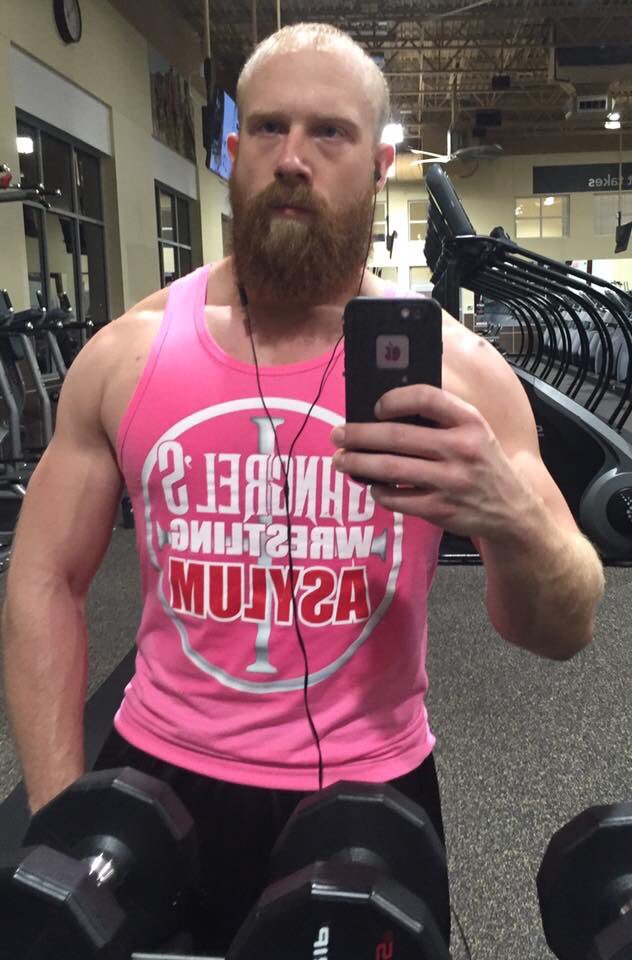 TheChicoAdams's tweet photo. Reppinโ @GWAFLORIDA for tonightโs workout @24hourfitness in honor of #BreastCancerAwareness Month #FightInPink #ProWrestling #IndyWrestling #RealMenWearPink https://t.co/rnT3Nk8V23