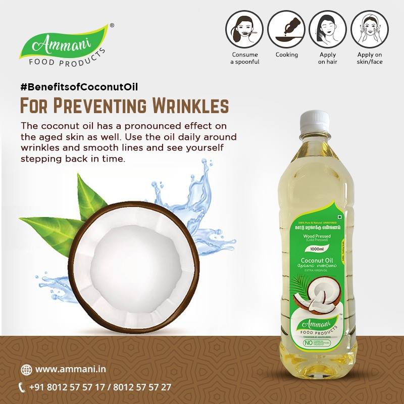 ammanifoods's tweet photo. #BenefitsofCoconutOil - FOR PREVENTING WRINKLES - The 🥥 coconut oil has a pronounced effect on the aged skin as well. Use the oil daily around wrinkles and smooth lines and see yourself stepping back in time.
https://t.co/Wf6a5kyyq1 | Ph: 8012575717 https://t.co/joKvqTP7xO