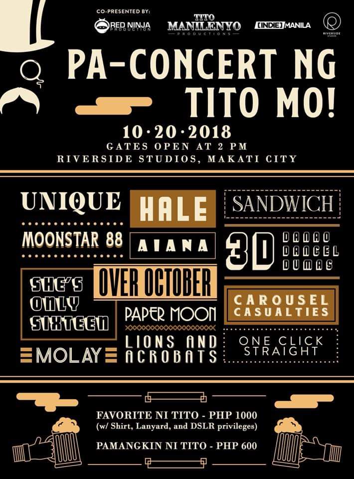 PaperMoonPH's tweet photo. Time to make up for all the concerts you missed out on this year! Sharing the stage with these awesome artists this Saturday. See you there! https://t.co/J2w6iJMMF7