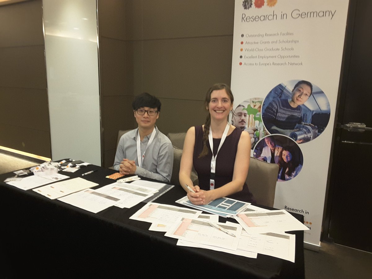 ResearchGermany's tweet photo. Ready to start! The “Research in Germany”-Team is looking forward to the PhD and Postdoc-Matchmaking at the #EEFT 2018 in #Taipei! https://t.co/hKEQv9V2lO