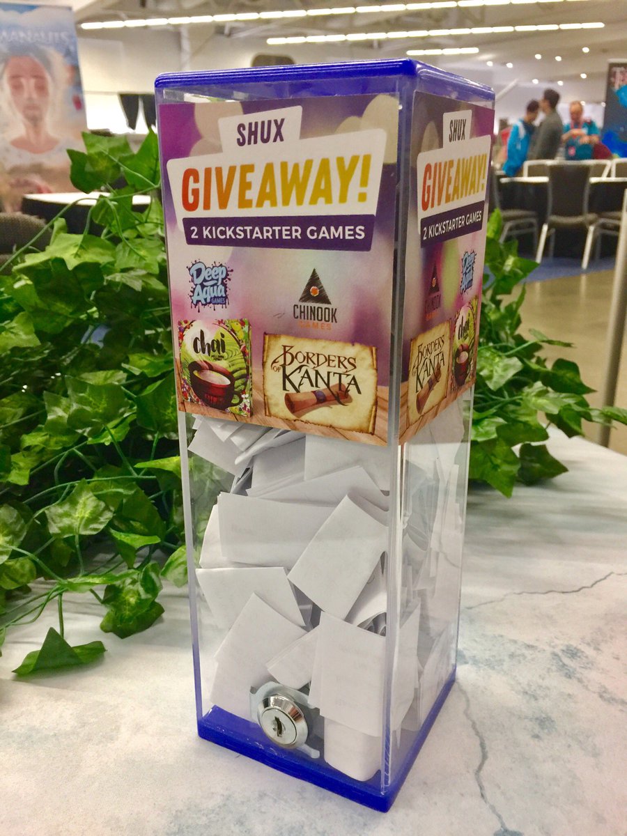 steepedgames's tweet photo. Grats to Jeff Fong for winning our ☕️ Chai #shux18 draw! 😃 Joe Duncan won Borders of Kanta via @ChinookGames too! #shux2018 #shux https://t.co/iVOuZAUNeJ
