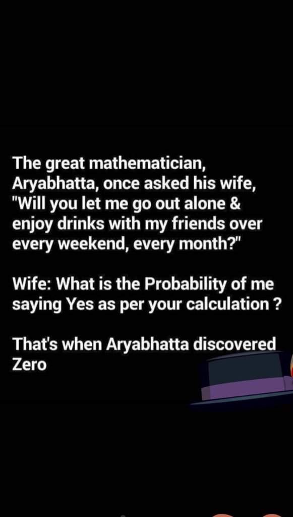 If anyone ever wondered just how it was that the great Aryabhatta discovered the ‘zero’...
here it is 👇🏽