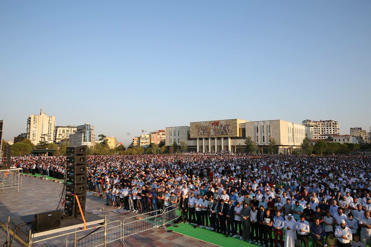 CharitiesFor's tweet image. Muslims in Tirana, Albania