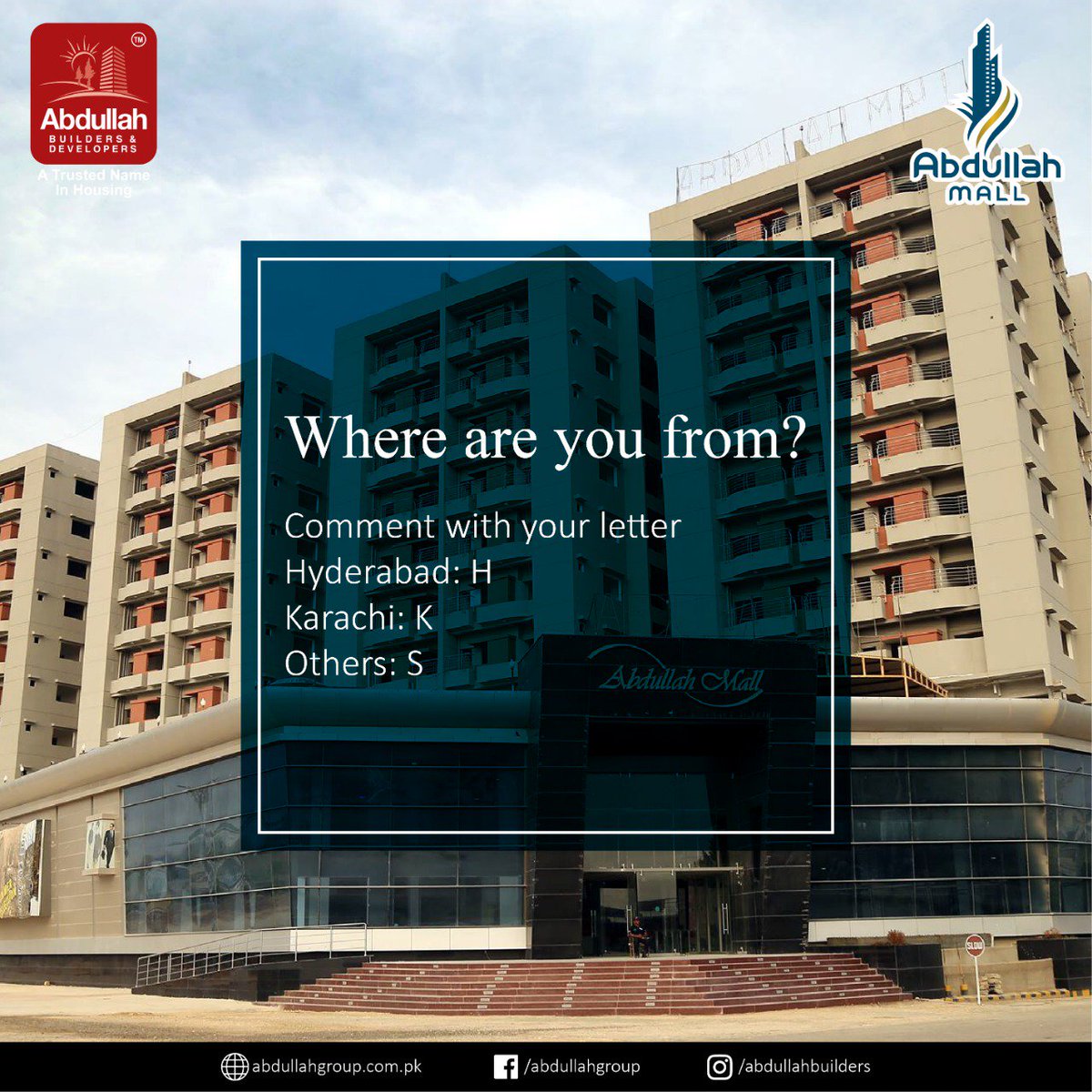 starlinkspr's tweet photo. Let us know where you are located. Drop down your letters. 👇🏽

@abdullahbuilders #Abdullahgroup #abdullahbuilders #abdullahdevelopers #construction #openingsoon #building #housing #abdullahmall #shoppingmall #shopping #brands #retail #hyderabad #karachi #sindh #location https://t.co/w60pJ3BMOW