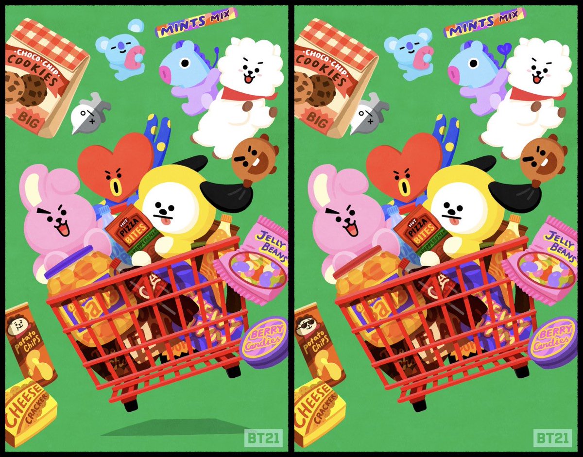 READY, get set, GO! 🖍 #SpotTheDifference #Six #BT21