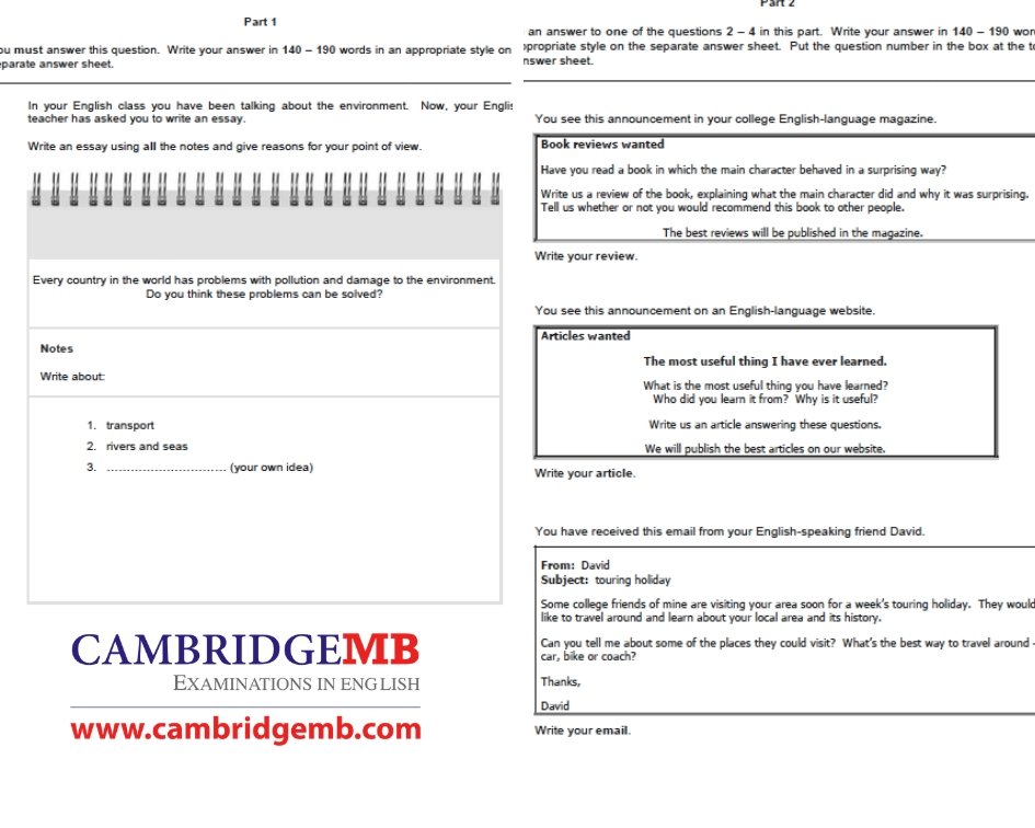CambridgeMB's tweet photo. La parte escrita (#Writing) del examen #Cambridge de #B2 consta de dos apartados a completar en 1 hora y 20 minutos.
Are you ready to go into practice? Let's go! 📝
#WritingEnglish #EnglishExam #ExámenesDeInglés #PracticarInglés #ModelosDeExamen #ExamenCambridge #Inglés https://t.co/E74HIKhBGo