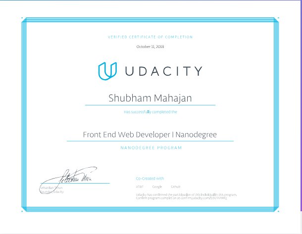 ShubhamM2012's tweet photo. The great journey of 3 months has come to an end.
Finally a graduate from @UdacityINDIA ❤️
It has been a great learning experience.
Soon getting myself enrolled into another NanoDegree 🤩 
@akshtjn @UdacityINDIA #FEND https://t.co/h3ebFuyLeS