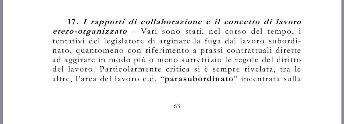 BenincasaGiada's tweet photo. 5) Il lavoro cd. #parasubordinato: l’art. 409 cpc prevede la possibilità di stipulare contratti di #collaborazione #coordinata e #continuativa (https://t.co/WvEYdd8Que.) a carattere prevalentemente personale e senza vincoli di subordinazione giuridica. #DirLav2018 https://t.co/yASkX8V36q
