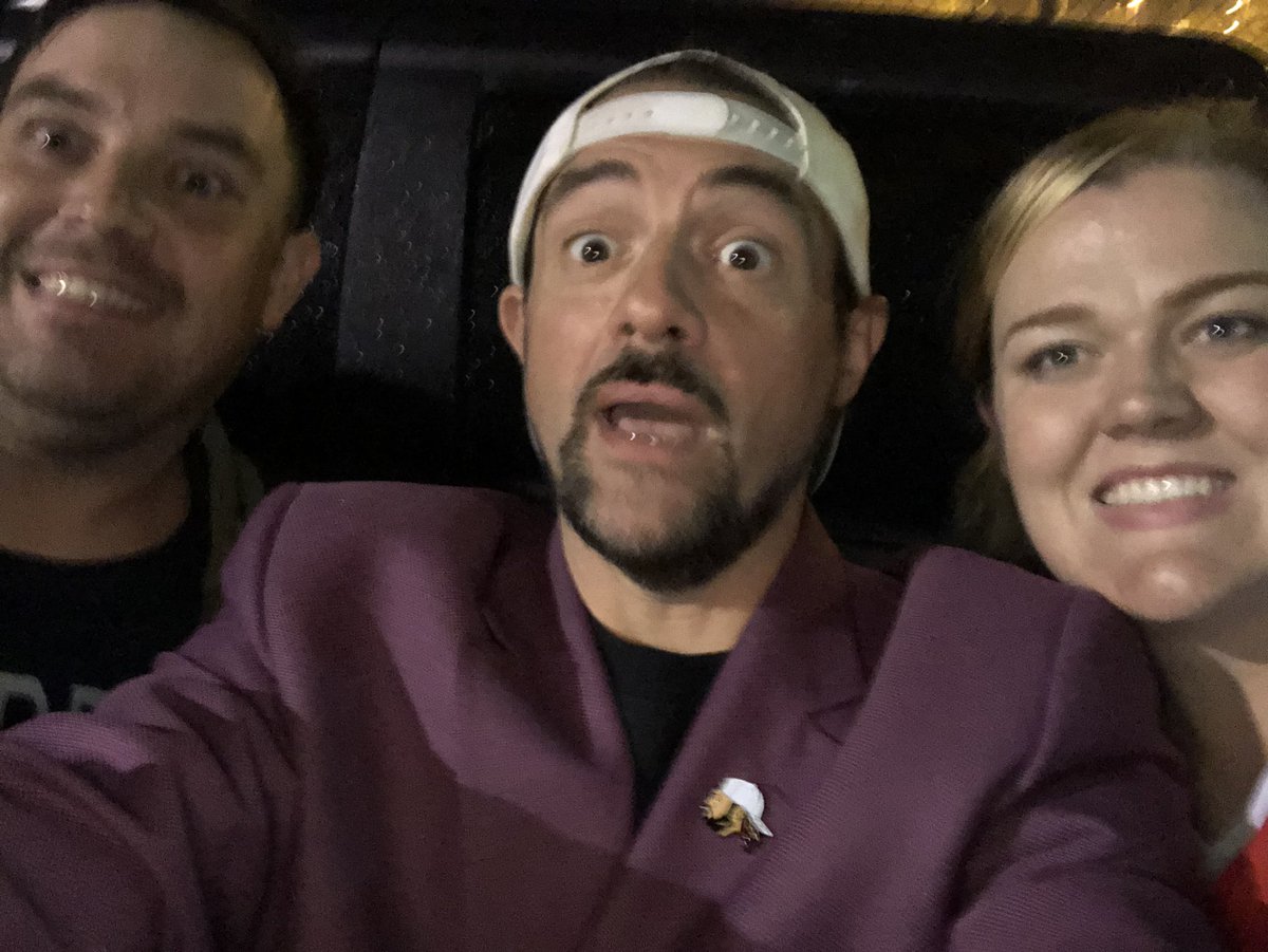 supermanmuseum's tweet image. We just got to meet @ThatKevinSmith for a fast second.  We got the blue script of “Superman Lives” signed for our museum. It has editing notes throughout it. We had this script for 20 years and now it’s signed. We need to get him to #metropolis #HollywoodBabbleOn @RalphGarman