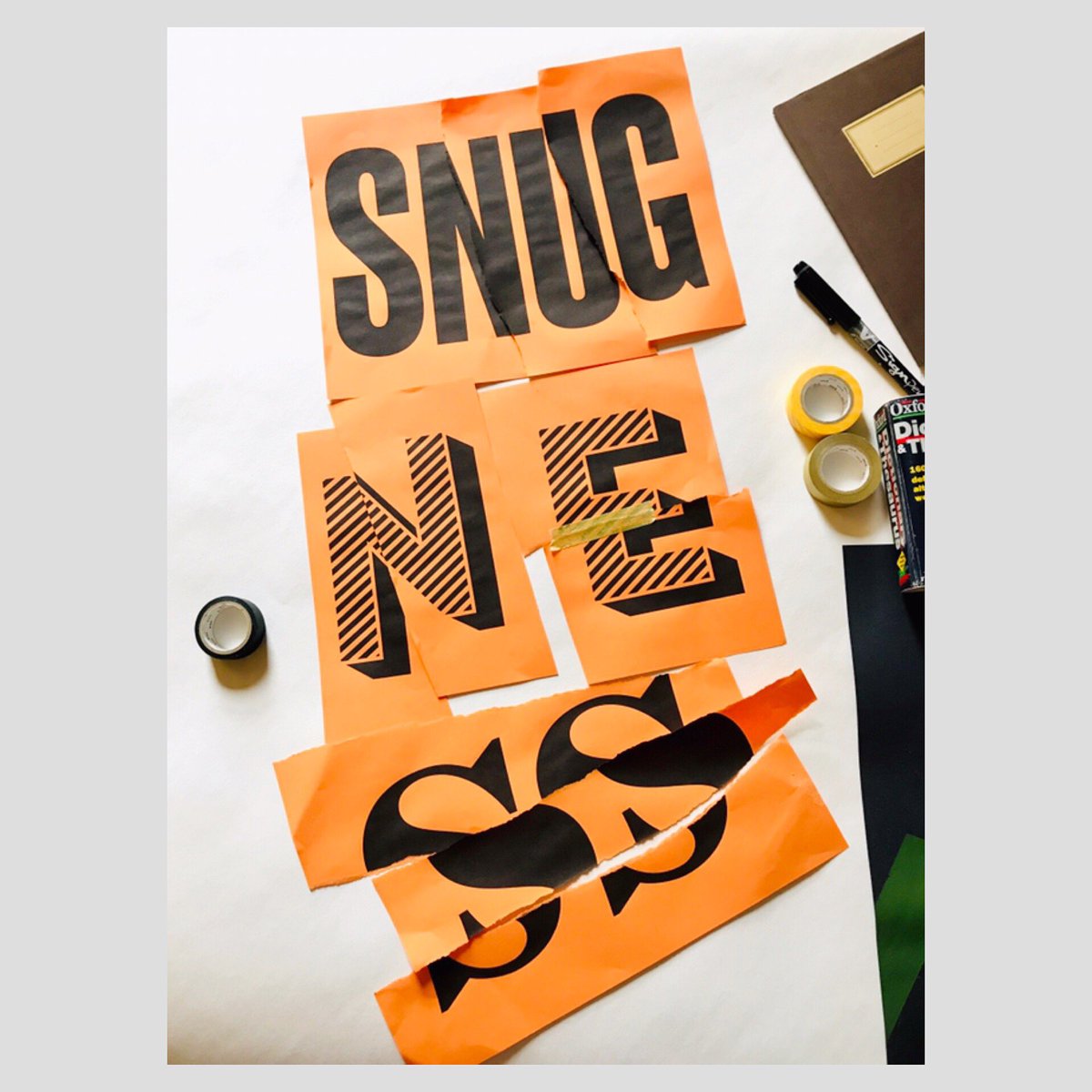 ma_jone's tweet photo. I’m guesting at @ldean1961’s ‘Welcome Mat’ Project at DC3 workshop space tomorrow (Tuesday) 10.30am-12pm. Join me In a experimental typography workshop which I am NOT calling a ‘Typographical Hygge Workshop’ 😜 £2 per person. https://t.co/fUUz2oUQBX