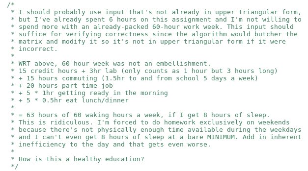EchoReaper's tweet photo. Disappointed in American postsecondary education system yet again. Just added this comment to a program: https://t.co/kxbvpyuDmD