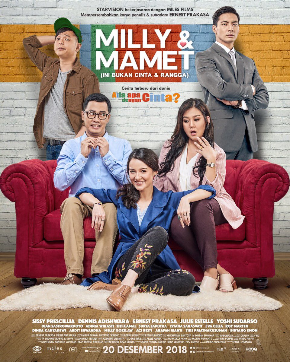 film_imperfect's tweet photo. Official Poster #MillyMametMovie sudaaaaaaaah teeeeerbiiiiit bersiap menyinari dan memberi kehangatan untuk perfilman indonesia di Desember 2018.💞💞💞
.
.
#millymametmovie #starvisionplus #milesfilms #filmindonesia https://t.co/q9jvuGVbyP