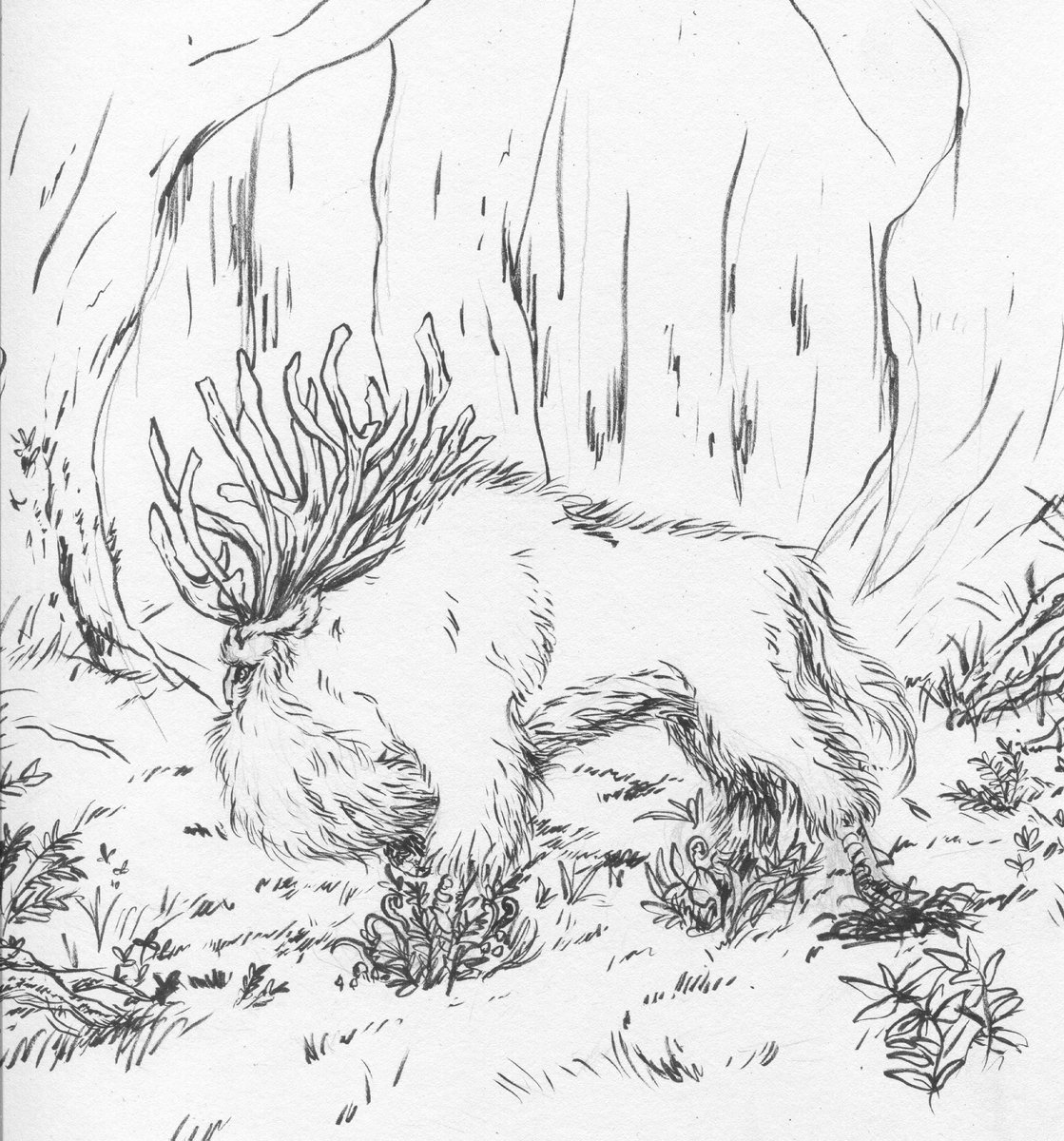 deer god from Princess Mononoke #inktober #inktober2018
