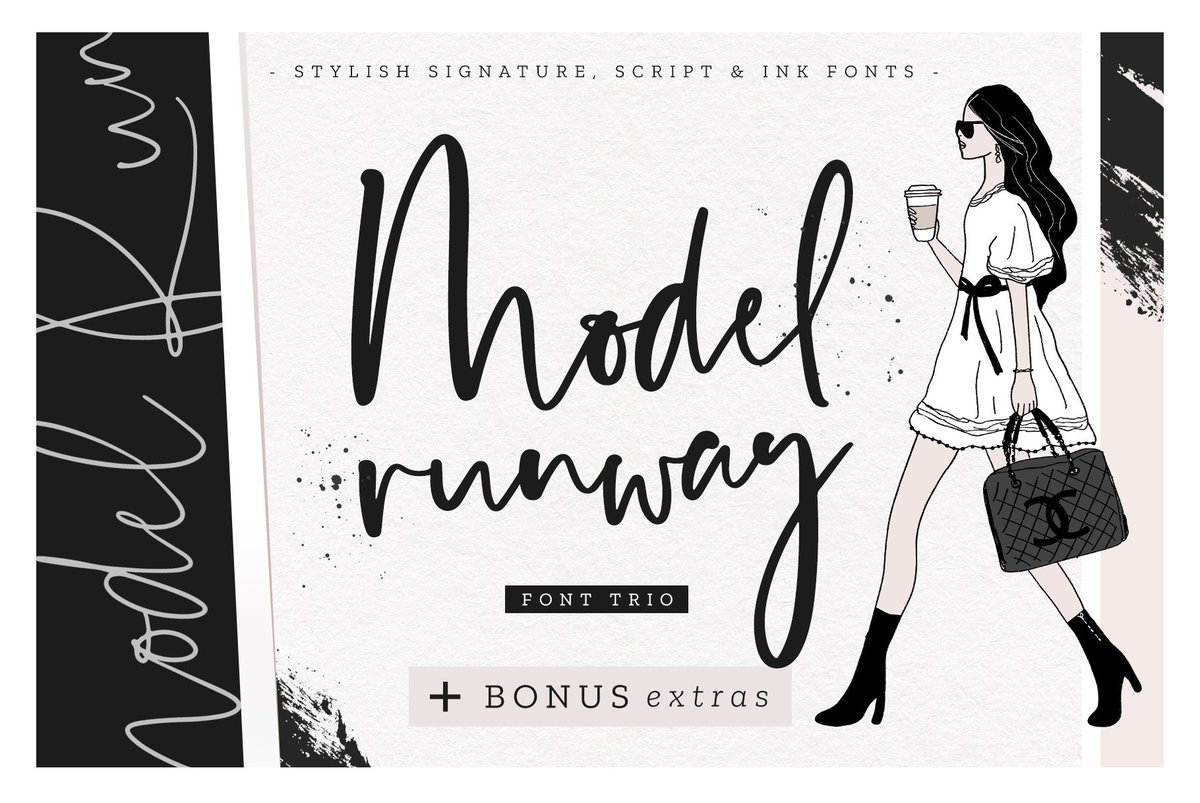 Blog Pixie (@blogpixie) on Twitter photo NEW IN ♡ The Model Runway font pack has 3 stylish fonts and a selection of bonus graphics to match. Find it now on <a href="/CreativeMarket/">Creative Market</a> >> crmrkt.com/0OQKMP ☕ #fonts #graphics NEW IN ♡ The Model Runway font pack has 3 stylish fonts and a selection of bonus graphics to match. Find it now on <a href="/CreativeMarket/">Creative Market</a> >> crmrkt.com/0OQKMP ☕ #fonts #graphics