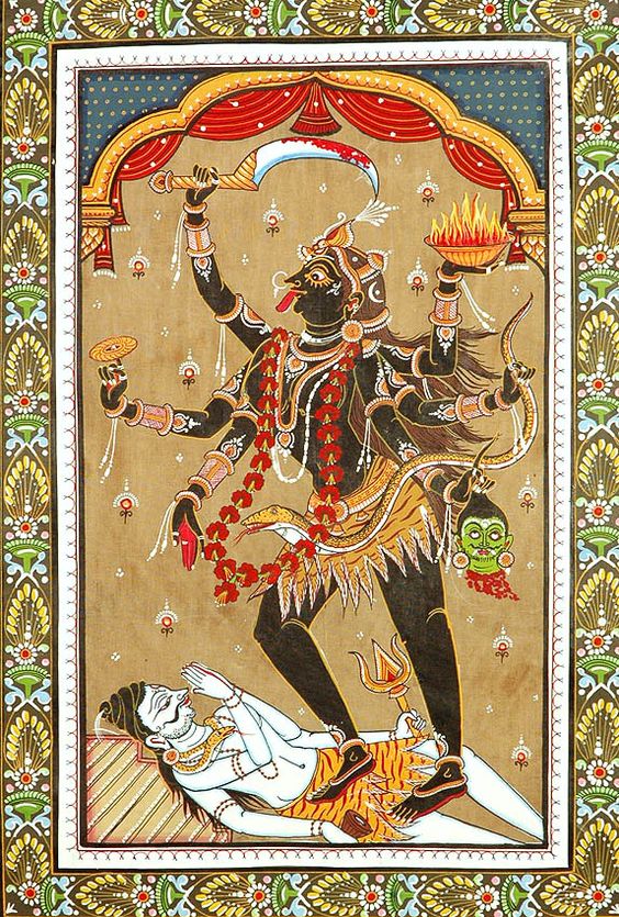 Devi  #Goddess  #Kali in  #PataChitra  #PattaChitra  #Odisha
