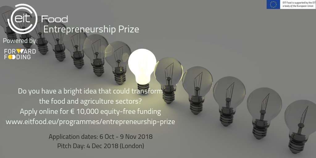 EITFood's tweet image. #Agrifood startups with great ideas have the opportunity to win 💶 €10,000 in #EquityFree funding &amp;amp; receive training to refine + improve their #PitchPresentations bit.ly/2Op7r4V #FoodInnovation #Startups #BusinessPitch #Tips #Success #SuccessTip #Entrepreneurship