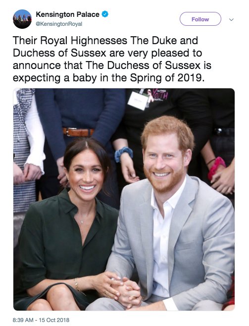 The Sussexes are having a baby
