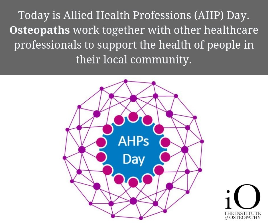 Inst of Osteopathy on Twitter "Today is Allied Health Professions Day