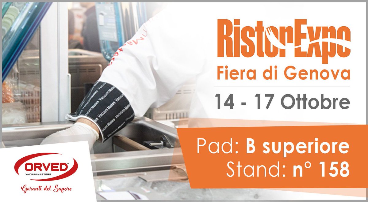 OrvedSpA's tweet photo. Secondo giorno di @Fieradigenova, numerosi showcooking vi aspettano, passate a trovarci! 👨‍🍳
#sousvide #VacuumMasters https://t.co/038KCPxBW8