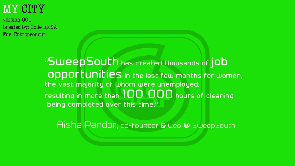 MyCity_Code's tweet image. We aim to create a platform that will be the digital home for all your startup and small business needs.😎😀 
A truly African digital startUp community.🇿🇦 

Available on Android: play.google.com/store/apps/det…

Please kindly RT and Like @MyCity_Code lets grow the com 👥👥🔥