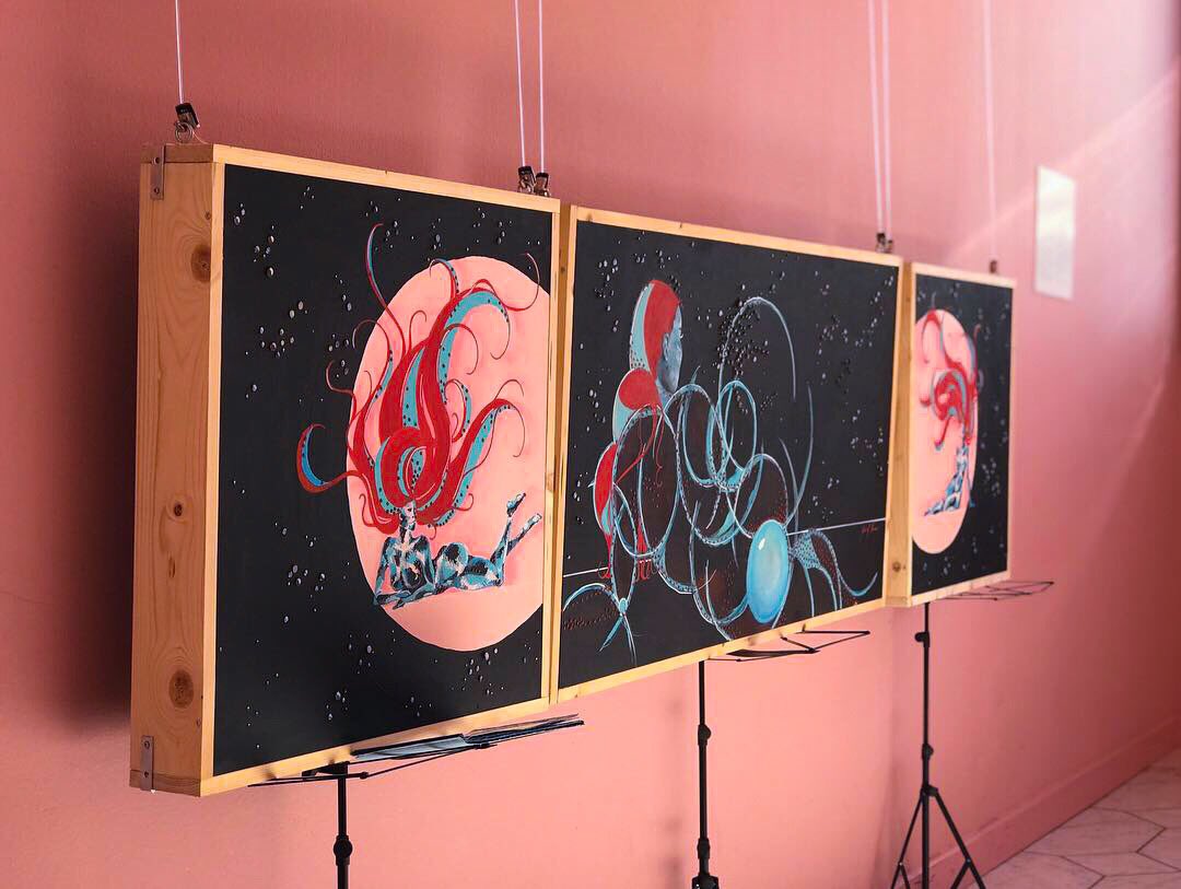 kunstbendegrunn's tweet photo. #EXPO Gaat dat zien! Het werk van Rowiet Kerver en Anastasia Arzhanovich is nu te bewonderen in het @groningermuseum. Doe mee aan kunstbende in de categorie Expo, wie weet hangt jouw werk volgend jaar in dit mooie museum! 
#kunstbende #expo #groningermuseum #art #museum https://t.co/yv9ellEkY1