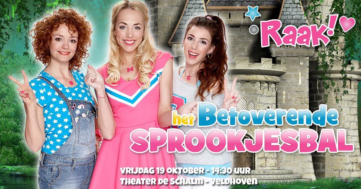 Tijdens de Herfstvakantie, vrijdag 19 oktober, staan Daan, Nouk en Sharon in theater <a href="/deschalm/">De Schalm Veldhoven</a> in Veldhoven met hun theatershow ‘Het Betoverende Sprookjesbal’. Komen jullie ook?
#sprookjesbal #veldhoven #raak