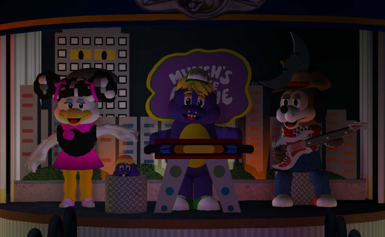 Iknuckles On Twitter Robloxdev Chuck E Cheese S Stage Show Recreated In Roblox Fully Operational - chuck e cheese roblox