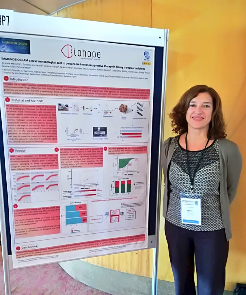 BiohopeS's tweet photo. We presented the results of our BH-Pilot clinical study and the science under #Immunobiogram on the #BST18 @ESOTtransplant Thanks to Dr. Díez, our medical manager! #EUfunded @EU_H2020 @H2020SME #Transbio https://t.co/AhKYI4siGJ